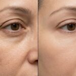 Zona periorbitala inainte si dupa rejuvenare — comparatie intre imbatranirea naturala si rezultatele tratamentelor estetice